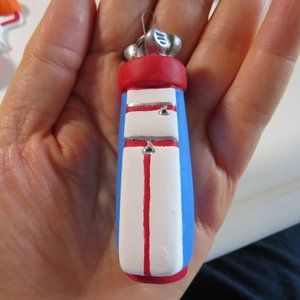 SPORTS Golf Clubs in Bag Ceramic Ornament (hangable) SOLID Christmas